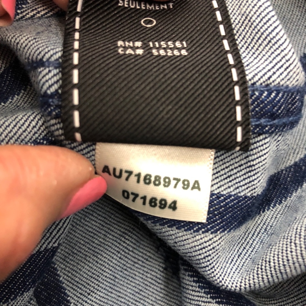 NWT 7 for all mankind strip denim dress - Picture 8 of 8